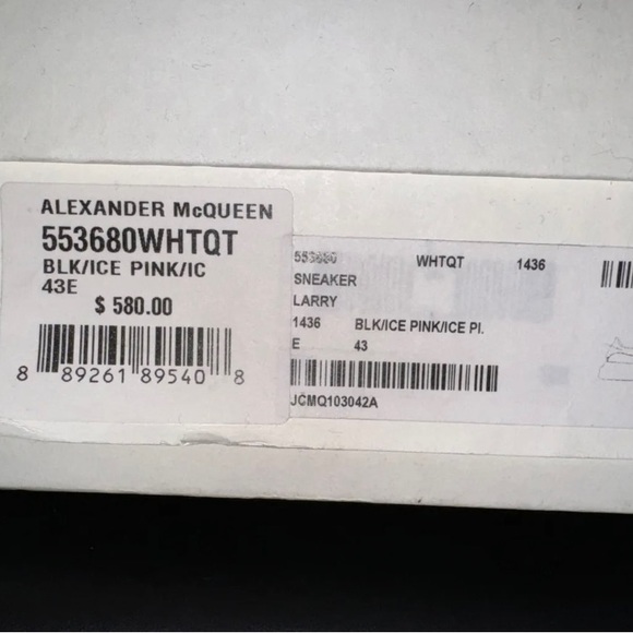 Alexander McQueen Larry’s Sz 43 (9.5) Black & Pink - Picture 6 of 9